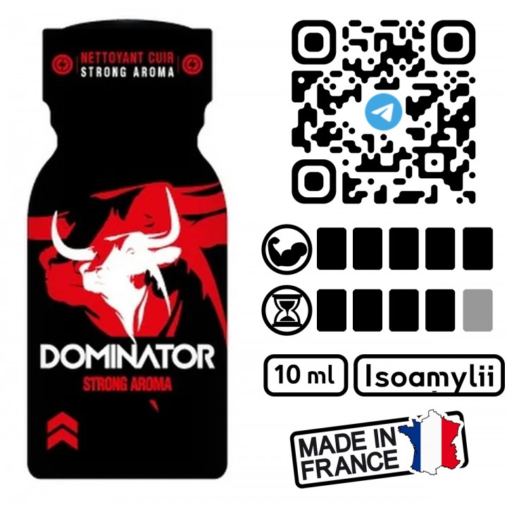 Попперс Dominator Black, 10 мл., изоамил+изопропил нитрит, мощность 5 из 5, Франция, 409 
