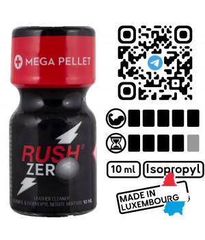 Попперс Rush Zero Black, 10 мл., изоамил + изопропил нитрит, мощность 5 из 5, Люксембург, 502 