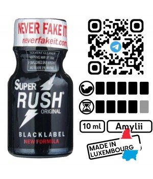 Попперс Rush Black Lux, 10 мл., изоамил нитрит, мощность 5 из 5, Люксембург, 504 