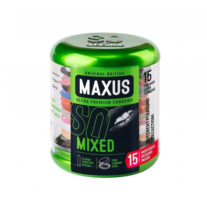 Презервативы "MAXUS" MIXED № 15 (набор) в кейсе