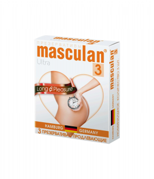 Презервативы Masculan 3 Ultra (продлевающий эффект) 3шт							