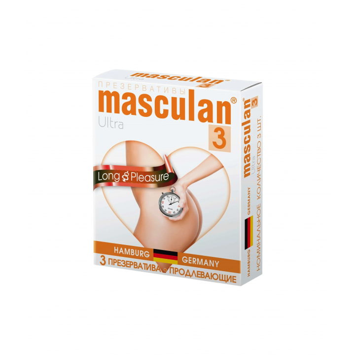 Презервативы Masculan 3 Ultra (продлевающий эффект) 3шт							