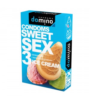 Презервативы DOMINO SWEET SEX Пломбир №3 (оральные)