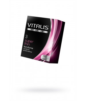 Презервативы VITALIS Premium № 3 super thin - супер тонкие (ширина 53 мм)