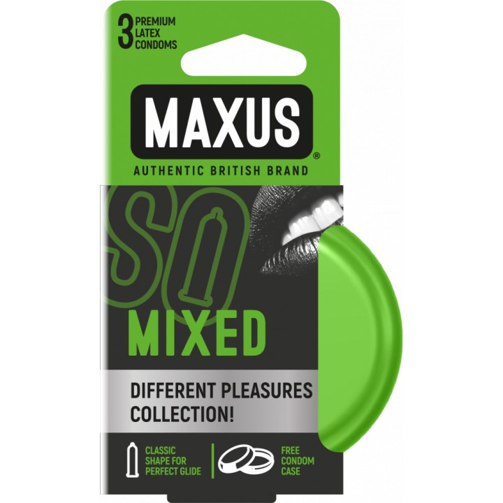 Презервативы "MAXUS" MIXED №3 (набор) в металлическом кейсе