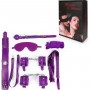 Набор (маска, кляп, плётка, ошейник, наручники, оковы, верёвка) цвет фиолетовый арт. NTB-80613