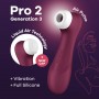 4051840 Вакуумный вибростимулятор Pro 2 Generation 3 with Liquid Air (wine red)