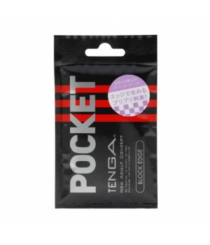 POT-003B TENGA Pocket Мастурбатор Block Edge