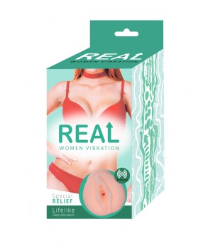 RWV1020 Реалистичный односторонний мастурбатор Real Women Vibration с вибрацией